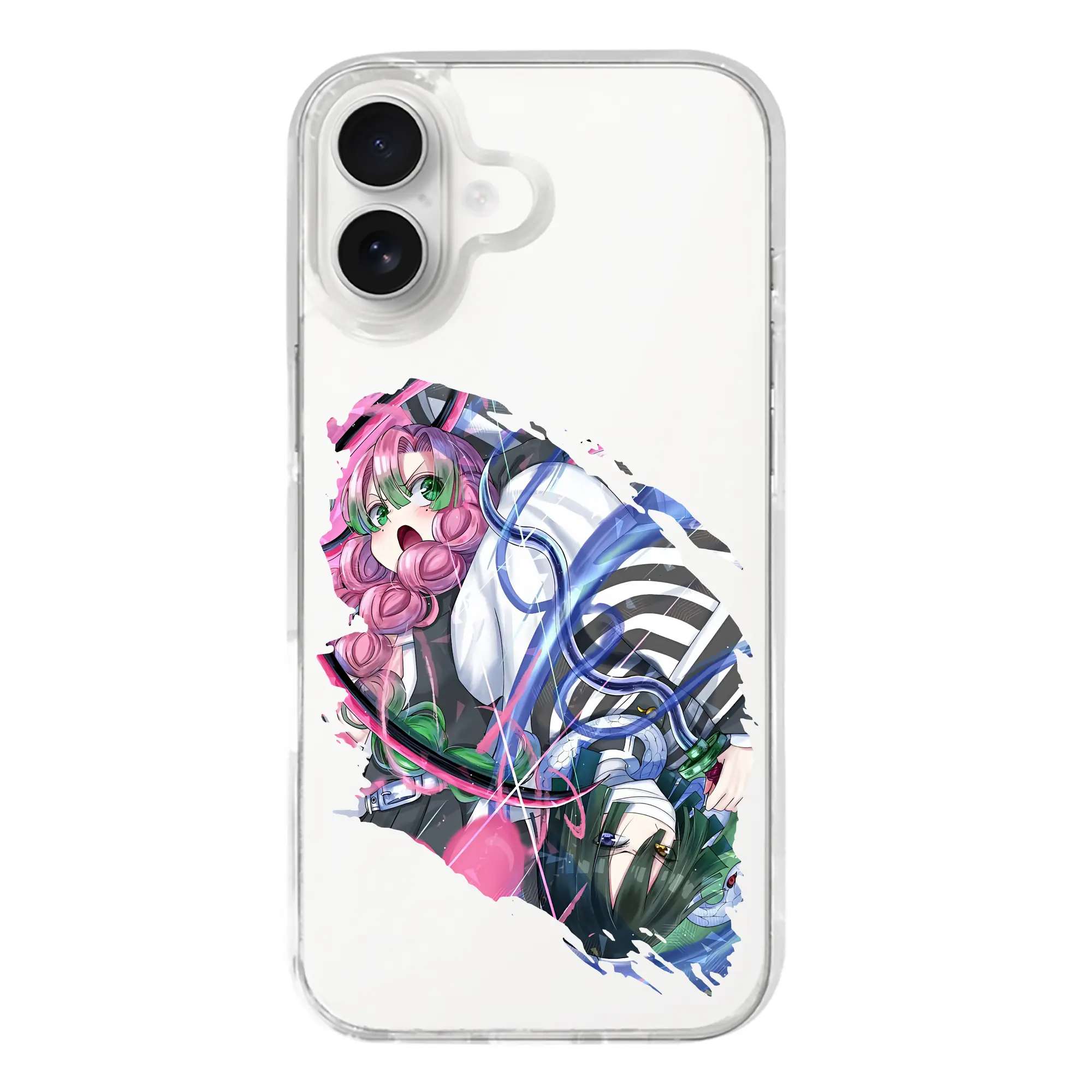 鬼滅の刃 グッズ,甘露寺 蜜璃 - iPhone 17シリーズ 透明スマホケース – 薄型・耐衝撃・精密フィット保護カバー